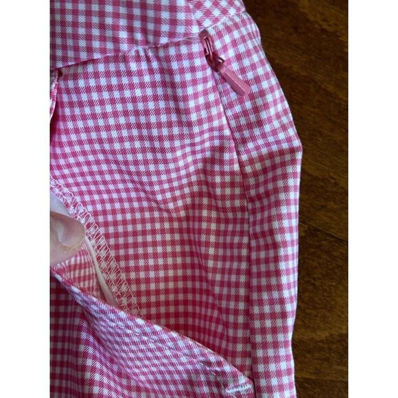 J. Crew Pink and White Gingham w/ Dragonfly Skirt Above Knee NWT‎ Size 12 - Picture 4 of 9